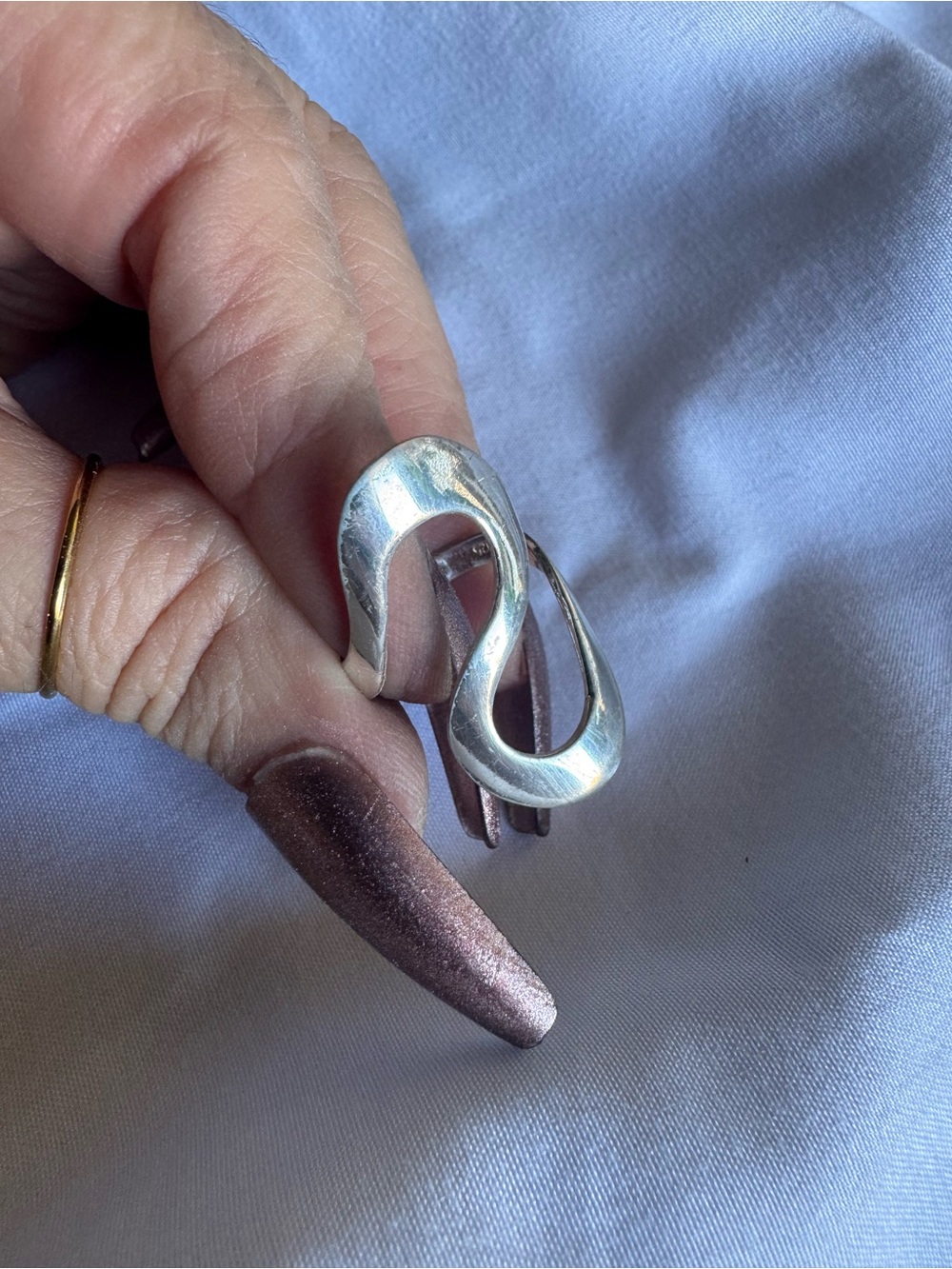 Sterling Silver Modern Wave ring